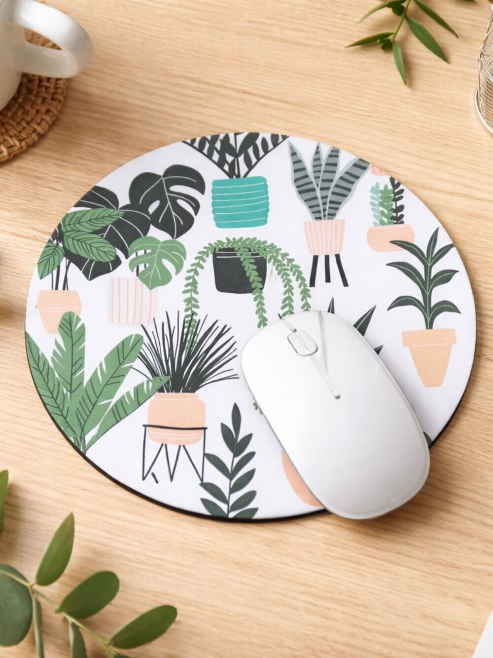 NEW Botanical Plant Mouse Pad | Modern Desk Decor | Cute Office Aesthetic